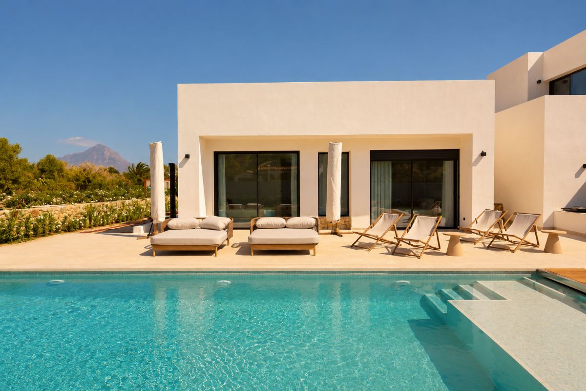Descubre esta exclusiva villa completamente reformada, situada en una de las zonas residenciales mas cotizadas de Calpe.
