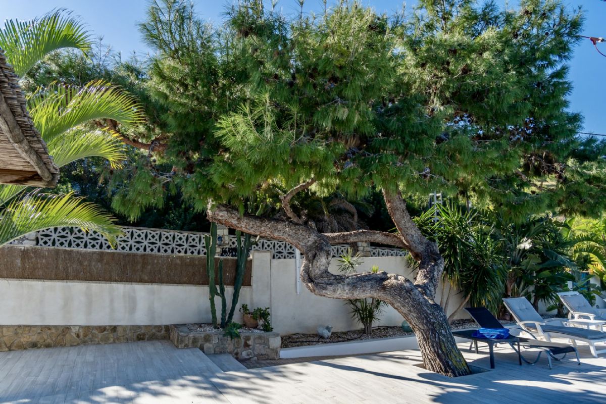 Exclusiva villa con vistas panoramicas al mar en Las Rotas – Denia
Situada en una de las zonas mas prestigiosas y demandadas de Denia, esta extraordinaria
villa fusiona el encanto del estilo rustico mediterraneo con acabados de alta calidad.