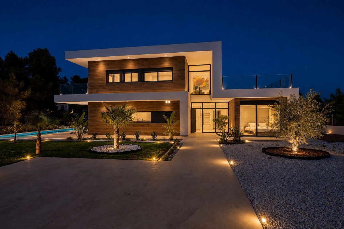 Villa unifamiliar de diseno moderno y minimalista situada en la exclusiva urbanizacion Costa Nova de Javea, en un privilegiado entorno natural a escasos minutos de la emblematica Cala Granadella.